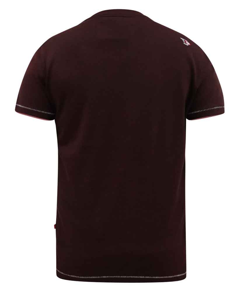 D555 T-shirt 'Lightning Bolt Guitar', bordo