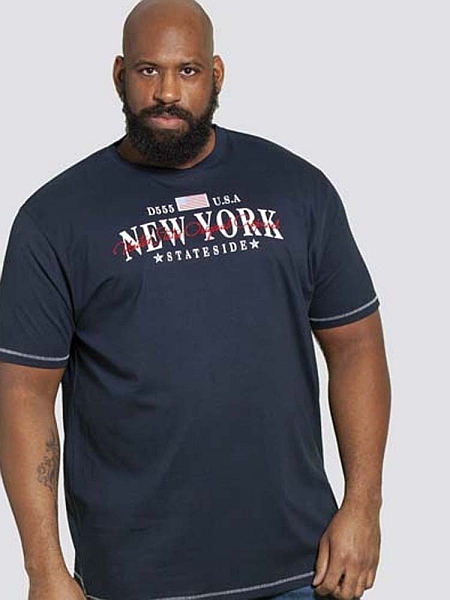 D555 T-shirt 'New York', navy