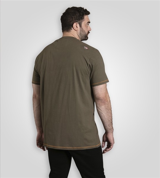 D555 T-shirt 'We came to rock', donker khaki