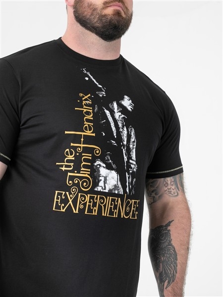 D555 T-shirt Jimi Hendrix Experience, zwart