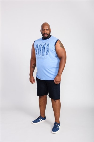 D555 Tanktop Surf Board, licht blauw