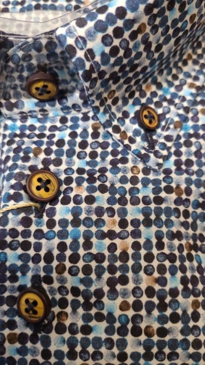 Eden Valley stretch overhemd Regular fit, blue dots