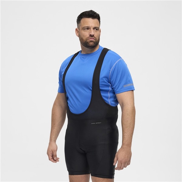 Fietsshorts m. suspenders, zwart