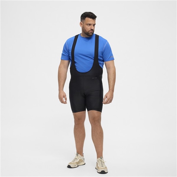 Fietsshorts m. suspenders, zwart