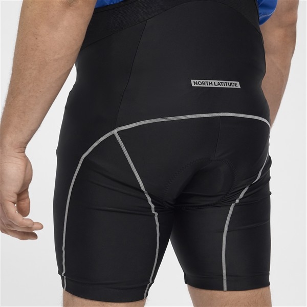 Fietsshorts m. suspenders, zwart