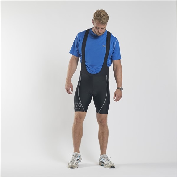 Fietsshorts m. suspenders, zwart