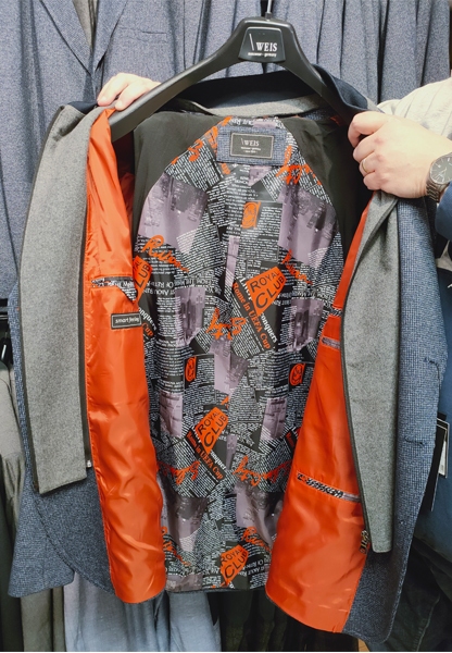 Gebr. Weis winter blazer jasje TAYLOR, grijs-blauw