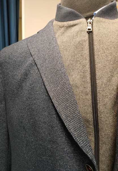Gebr. Weis winter blazer jasje TAYLOR, grijs-blauw