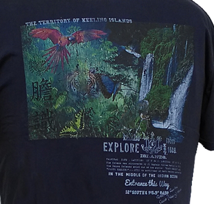 Kitaro t-shirt Explore Keeling Islands, navy