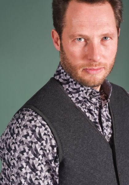 Meantime Gilet thermo jacquard, grijs