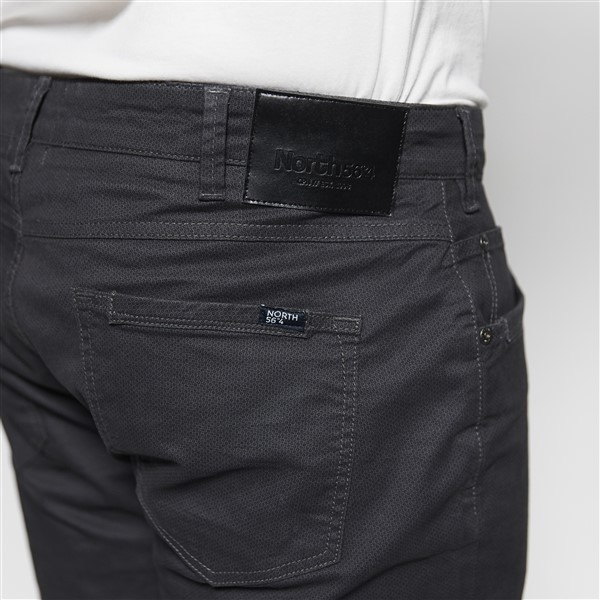 North 56°4 5-pocket broek met stretch MICK, d.grijs