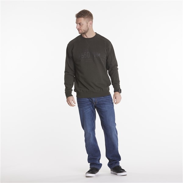 North 56°4 crew neck sweater "N56DENIM", zwart/grijs