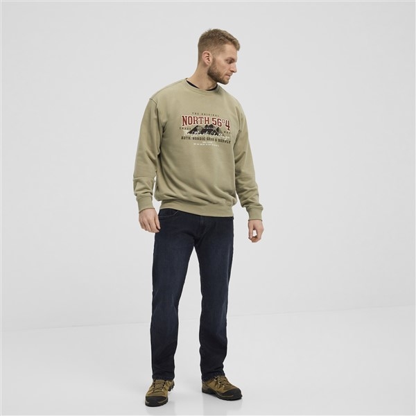 North 56°4 crewneck sweater 'NORTH 56°4', dark sand