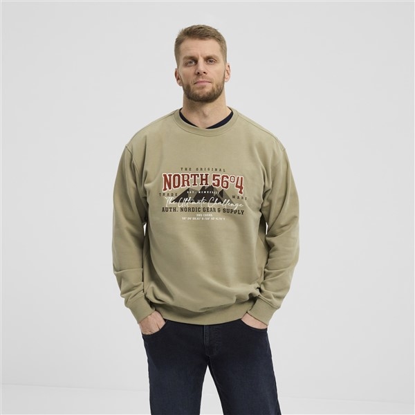 North 56°4 crewneck sweater 'NORTH 56°4', dark sand
