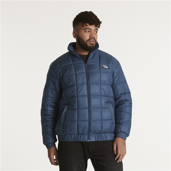 North 56°4 Hybrid puffer winterjack, navy blauw