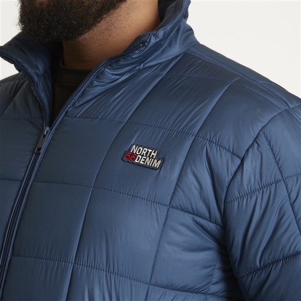 North 56°4 Hybrid puffer winterjack, navy blauw