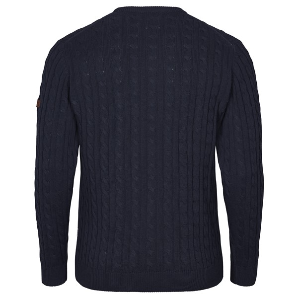 North 56°4 Kabeltrui m. ronde hals, navy