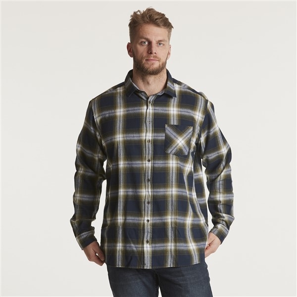 North 56°4 overhemd m. borstzakje lange mouw, geruit