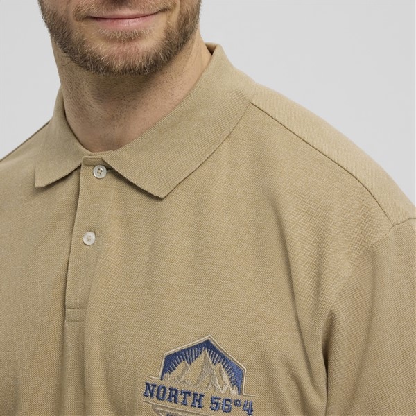 North 56°4 polo borduur NOR 56°4, sand melée