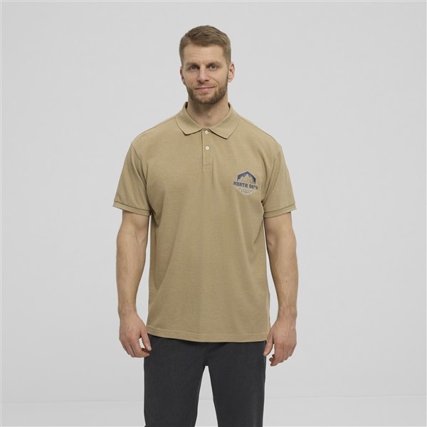North 56°4 polo borduur NOR 56°4, sand melée
