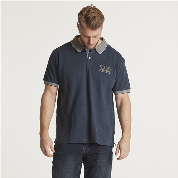 North 56°4 polo m. borduur 56°4/NOR, navy melée