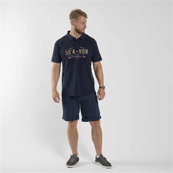 North 56°4 polo pique '56°4 NOR', navy blauw