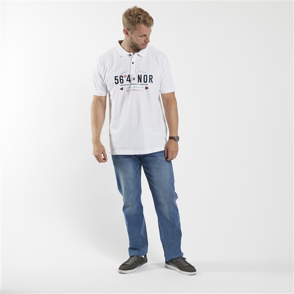 North 56°4 polo pique '56°4 NOR', wit