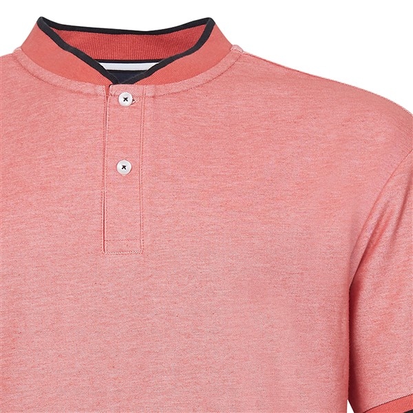 North 56°4 polo pique m. china boord, rood