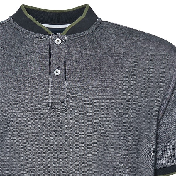 North 56°4 polo pique m. china boord, zwart