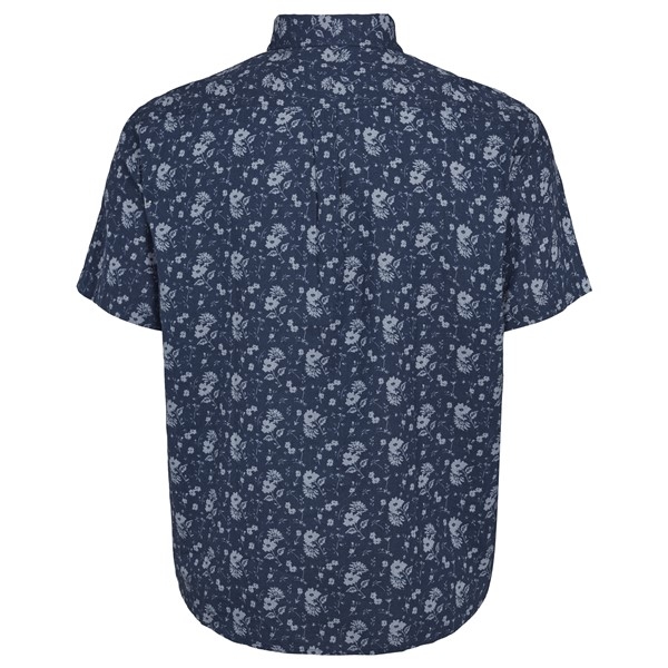 North 56°4 shirt katoen/linnen, blauwe bloem