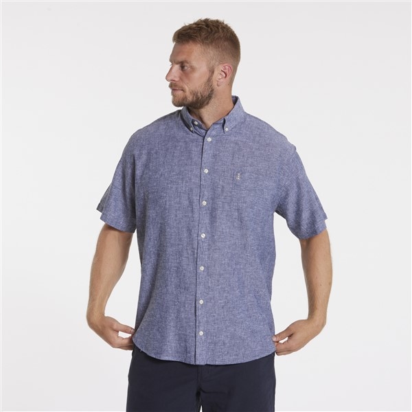 North 56°4 shirt KM katoen/linnen, navy