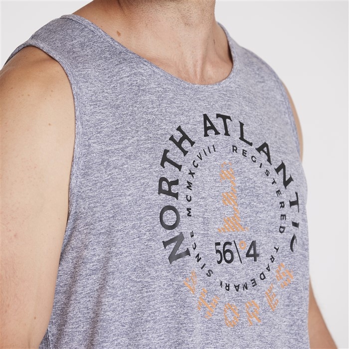 North 56°4 Singlet m. Cool Effect, grijs melee
