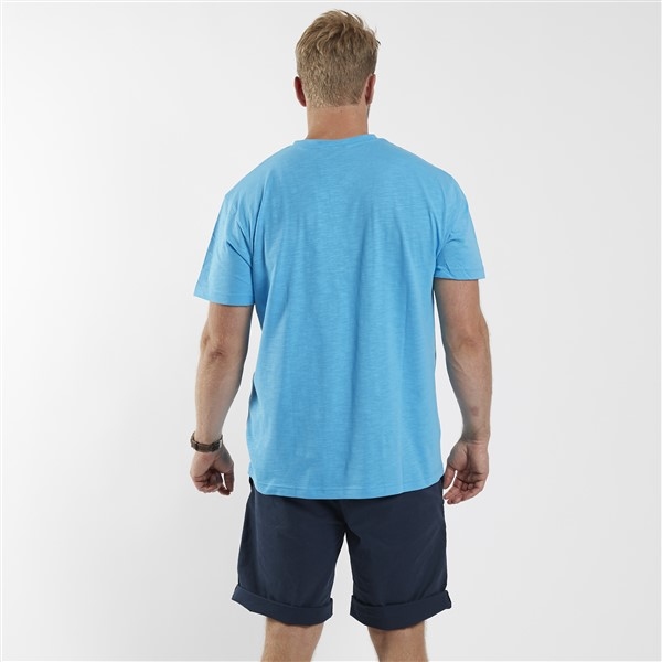 North 56°4 slup yarn T-shirt V-hals+borstzak, midblue