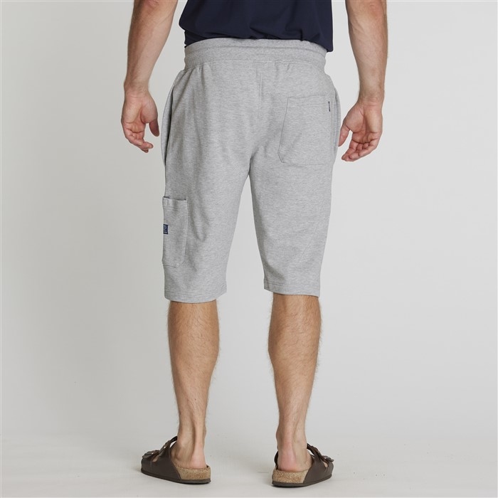 North 56°4 sweat shorts m. tricot boord, grijs mellee