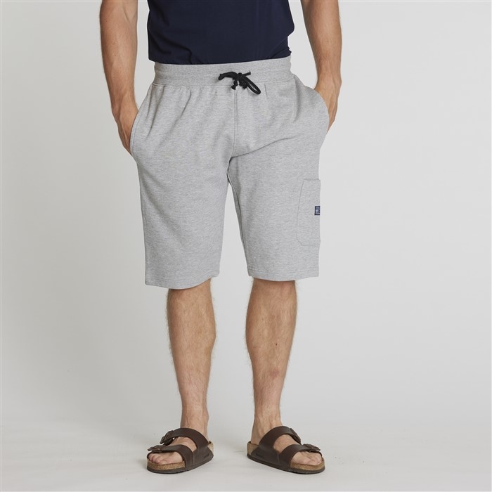 North 56°4 sweat shorts m. tricot boord, grijs mellee