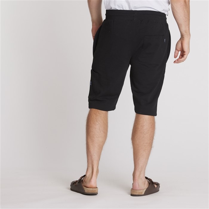 North 56°4 sweat shorts m. tricot boord, zwart