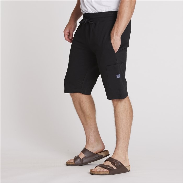 North 56°4 sweat shorts m. tricot boord, zwart