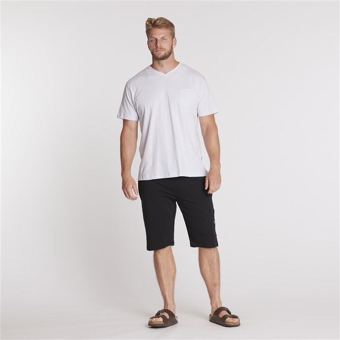 North 56°4 sweat shorts m. tricot boord, zwart