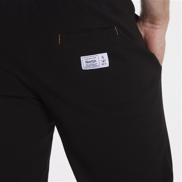 North 56°4 sweat shorts m. tricot boord, zwart