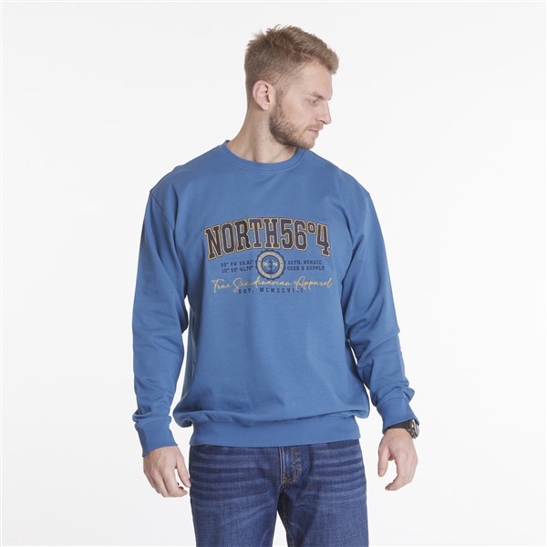 North 56°4 sweater 'NOR 56°4', mid blue