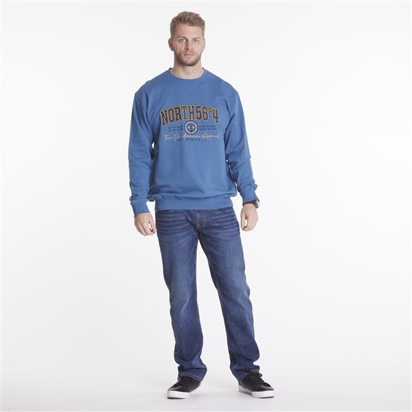 North 56°4 sweater 'NOR 56°4', mid blue