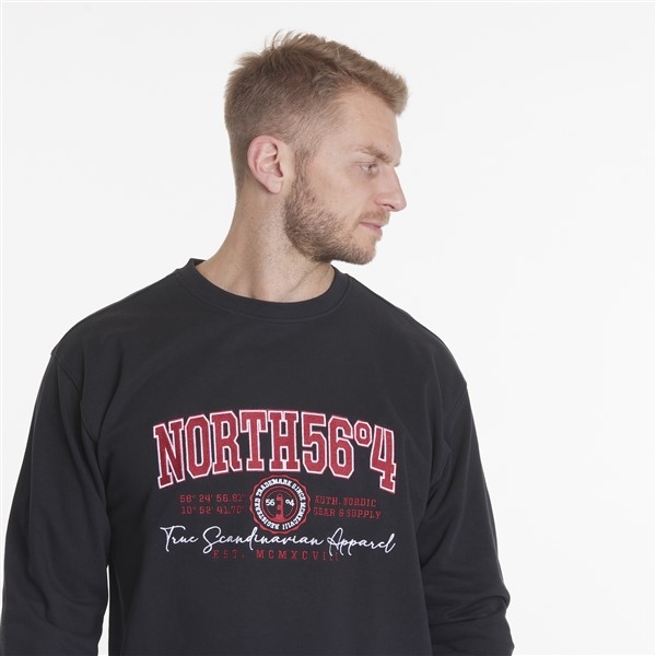 North 56°4 sweater 'NOR 56°4', zwart