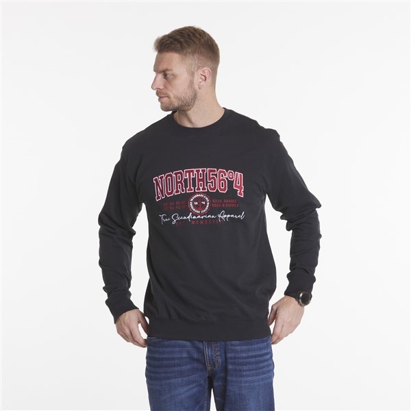North 56°4 sweater 'NOR 56°4', zwart