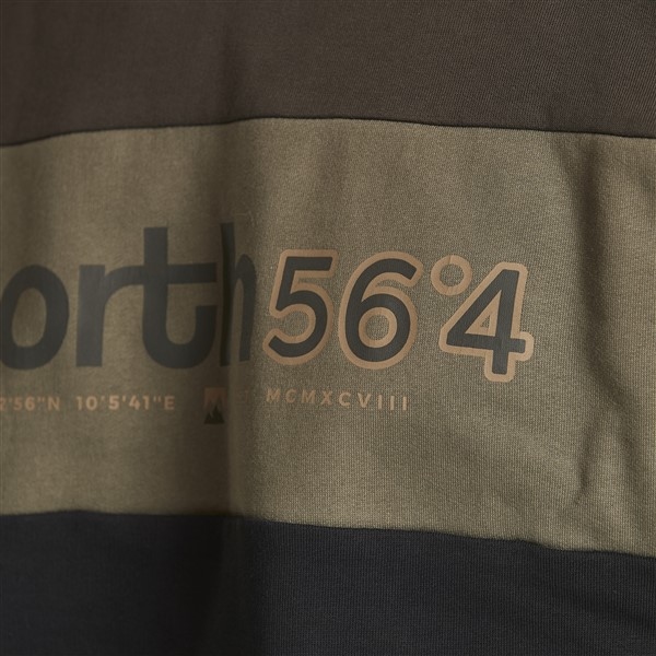 North 56°4 sweater m. capuchon, d.olijf