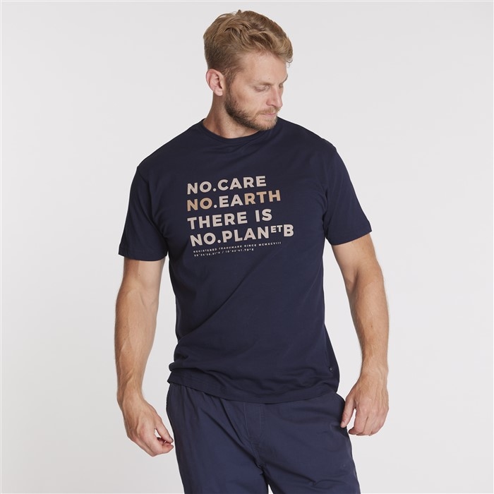 North 56°4 T-shirt 'NO PLANET B', navy blauw