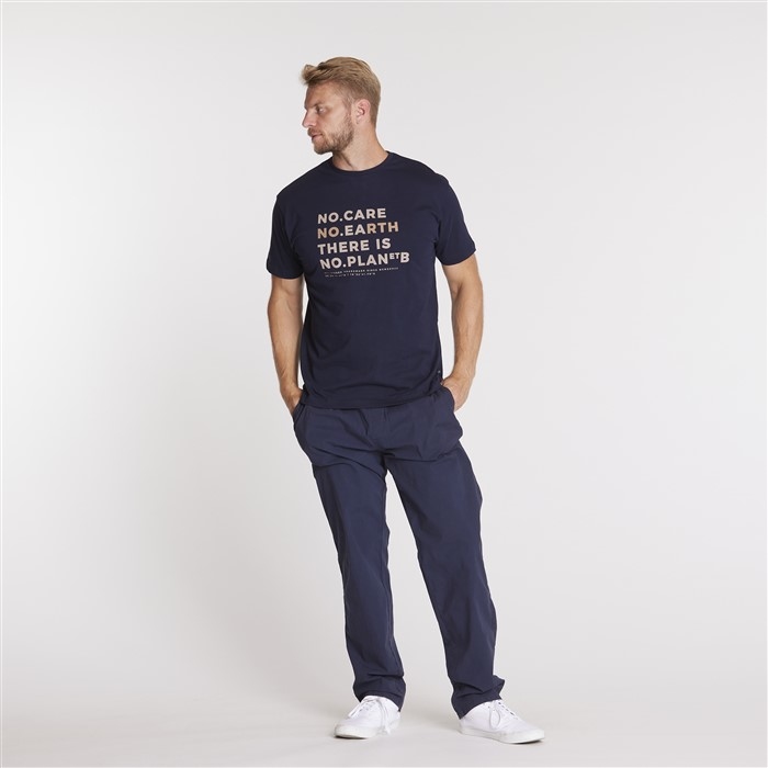 North 56°4 T-shirt 'NO PLANET B', navy blauw