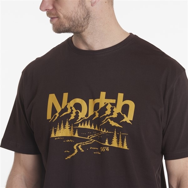 North 56°4 T-shirt 'North Mountain', d.bruin