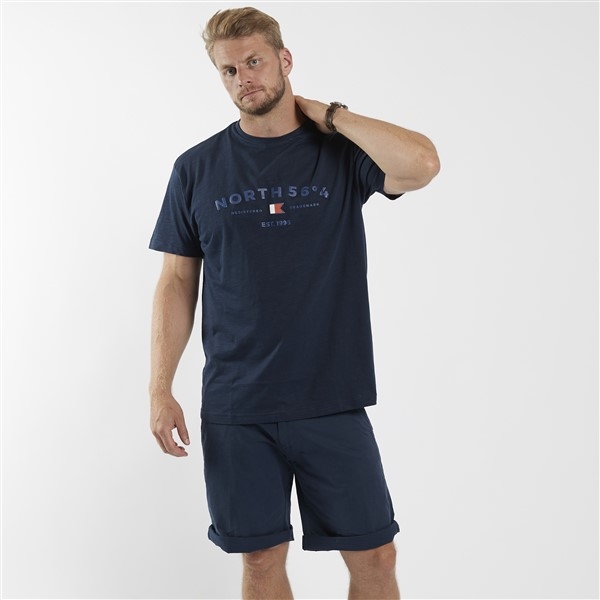 North 56°4 T-shirt print 'NORTH', navy blue