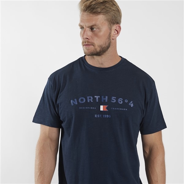 North 56°4 T-shirt print 'NORTH', navy blue