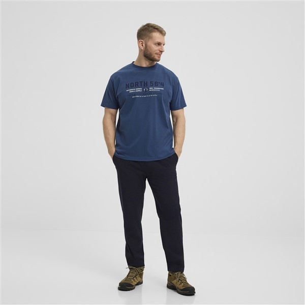 North 56°4 T-shirt print 'North', petrol blue